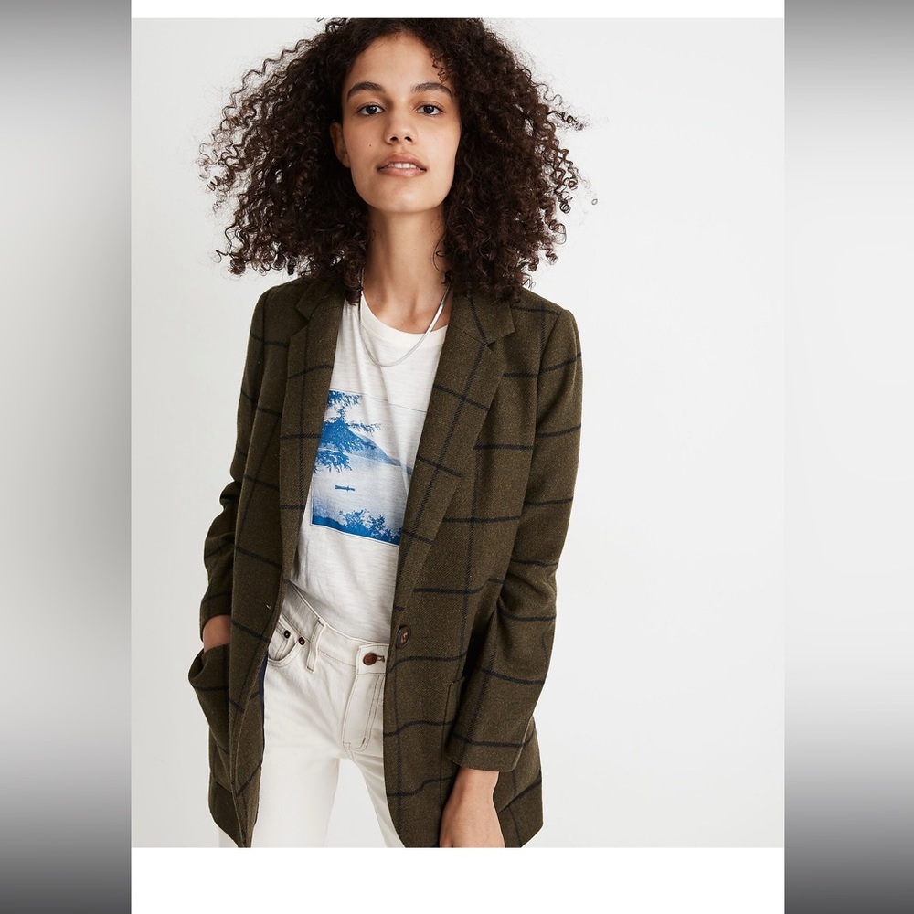 madewell Larsen Blazer in Windowpane size : XXS
